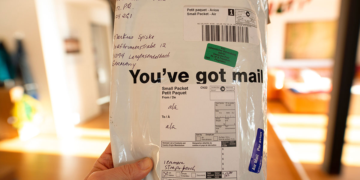 parcel handled by insured courier