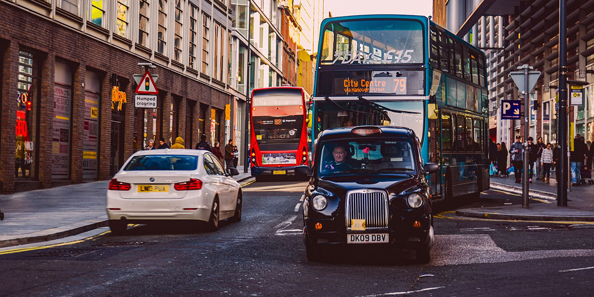 taxi driver on a Liverpool street